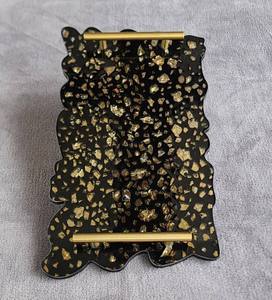 Premium Quality Resin Serving Tray Elegant Golden Metal Handles Dishwasher Safe <b>Foldable</b> Custom Size for <b>Kitchen</b> Dining - Product Image 5