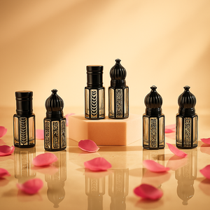 Luxury Arabic Style Glass Roll-on Bottle UV-Coated Arabian <strong>Attar</strong> Essential Oil <strong>Perfume</strong> with Screw Cap Capacity Option - Product Image 5