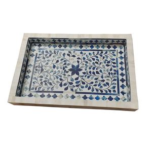 Plateau d'art rustique moderne fait main en os incrusté, de qualité supérieure, pour la décoration intérieure - Product Image 3