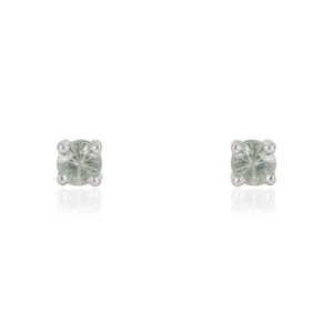 Handmade <b>Solid</b> 925 Sterling <b>Silver</b> 100% Authentic Green Amethyst Gemstone Small Studs <b>Earrings</b> For Women's - Product Image 1