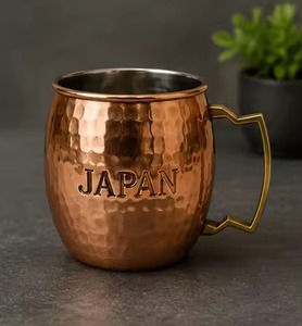 Taza de Cobre Floral Pintada a Mano Artesanal, Taza de Lujo para Moscow Mule, Elegante Diseño de Flores Inspirado en Meenakari, Cobre Puro - Product Image 5