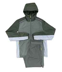 Ropa Deportiva para Hombre de Secado Rápido, 100% Algodón, Ligera, Diseño 2 en 1, Cierre de Cremallera Frontal en Toda la Manga, Bolsillos Laterales, Pantalones Cortos Deportivos para Correr - Product Image 6