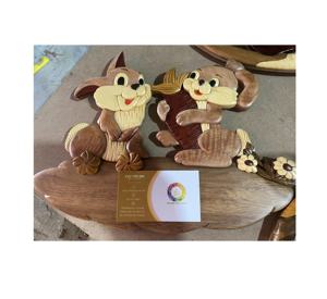 Placa de puerta de madera hecha a mano de Vietnam a granel para niños | Arte de pared de madera con nombre intarsia Placas de identificación de intarsia de madera hechas a mano - Product Image 5