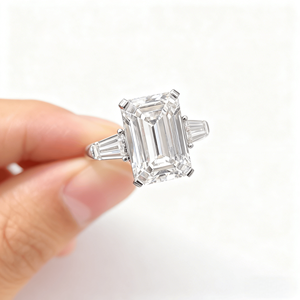 Fine 5.00-5.10 Emerald Cut Lab Grown <b>D</b> Color VVS2 VS1 Clarity IGI Certified <b>Model</b> RI-346 Jewelry Making Rare Beauty - Product Image 2