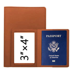 Diseño de Logotipo Personalizado, Juego de Porta Pasaportes y Etiquetas de Equipaje de Cuero PU al por Mayor - Product Image 5