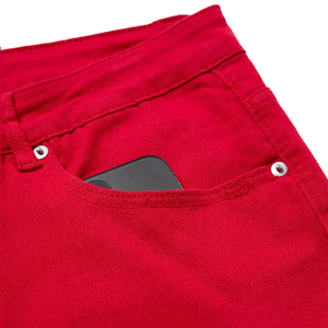 Shorts en jean décontractés pour hommes, taille haute, coupe slim, coupe droite, délavés, pour l'été, vente en gros - Product Image 6