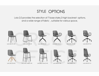 Europe Design Modern Design Manager Directeur patron Dossier haut Roulettes en tissu Chaise de bureau pivotante haute réglable