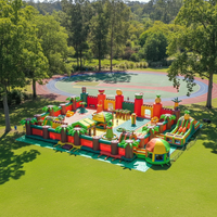 Structure gonflable commerciale d'extérieur en PVC certifiée EN14960, capacité 50 personnes, équipement de divertissement pour parc de loisirs et de saut