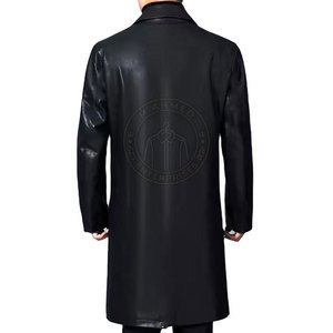 Manteau Trench en Cuir Classique pour Hommes, Léger, Écologique, Design Élégant avec une Fabrication de Qualité et une Texture Douce - Product Image 3