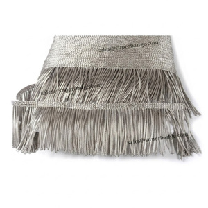 Wholesale OEM <b>Silver</b> Bullion <b>Wire</b> Fringe Metal Vestment Decoration Customized Sizes Religious <b>Silver</b> <b>Wire</b> Fringes For Uniforms - Product Image 5