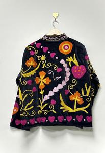 เสื้อแจ็คเก็ตปักลายซูซานีผ้ากำมะหยี่สีดำสไตล์โบฮีเมียน ลายดอกไม้ แขนยาว คอตั้ง เสื้อคลุมสำหรับผู้หญิงช่วงฤดูใบไม้ร่วง - Product Image 3