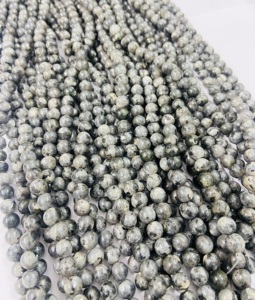 Perles rondes en larvikite de la marque Rare Gems Factory, brins de 15,5 pouces, perles rondes en pierre - Product Image 4