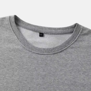 เสื้อสเวตเชิ้ตคอกลมผ้าฟลีซหนาน้ำหนักมากสำหรับผู้ชาย OEM พิมพ์โลโก้ตามสั่ง ทรงหลวม โอเวอร์ไซส์ สำหรับฤดูหนาว สีพื้น - Product Image 3