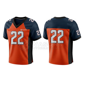 Maillots de football américain respirants à manches courtes, fournisseur en gros, impression personnalisée du logo, uniforme sportif pour hommes, vêtements d'équipe - Product Image 2