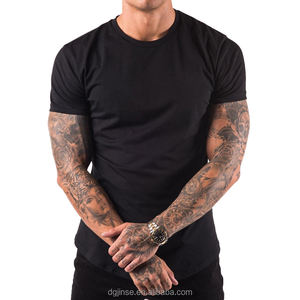 T-shirt noir personnalisé pour homme, 100 % coton, écologique, séchage rapide, matière respirante, col côtelé, logo imprimé, style vintage - Product Image 6
