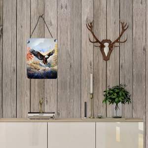 ป้ายโลหะอลูมิเนียมหลากสี12X16สำหรับแขวนผนังประตูบ้านพิมพ์ลายนกอินทรีสำหรับตกแต่งห้องครัวบาร์ห้องน้ำ - Product Image 3