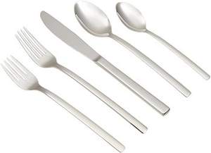 Juego de cubiertos modernos de alta calidad con mango de diseño recto Más vendidos para uso diario en hoteles Elegante sostenible para bodas - Product Image 6