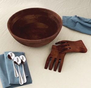 Ensaladera de Madera Hecha a Mano, Tazón Natural para Servir, para Cocina, Comedor y Uso Doméstico al Mejor Precio - Product Image 1