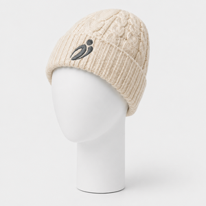 Premium Quality Knitted <b>Beanie</b> Hat Embroidery Logo Front Solid Color Men's Casual Winter 100% Polyester Breathable <b>Waterproof</b> - Product Image 2