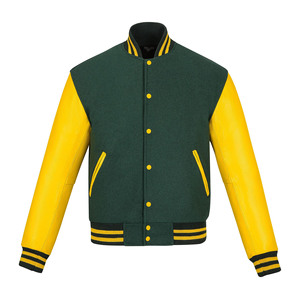 Men's Custom Canvas Puffer <b>Jacket</b> Nylon/Cotton Sleeves <b>Fleece</b> <b>Lining</b> Front Logo-Classic College Sportswear Sample Service - Product Image 2