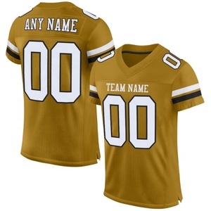 Maillot de football américain personnalisé, col en V, manches courtes, respirant, séchage rapide, 100% polyester, taille plus, nom et numéro de l'équipe, uniforme - Product Image 6