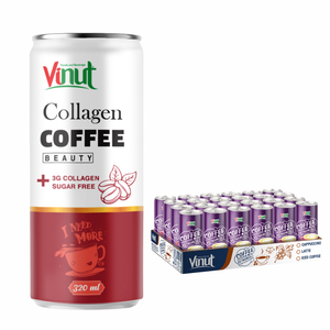 Arabica & Robusta Collagen Coffee VINUT 320ml-Etiqueta privada, sin OGM, sin lácteos y sin gluten, OEM/ODM, muestra gratis, directriz de fábrica - Product Image 1
