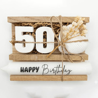 Ensemble de décoration de table en bois pour 50e anniversaire