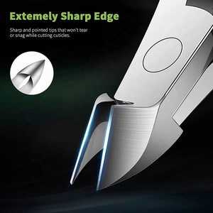 Tijeras Profesionales para Manicura, Herramienta para Remover Piel Muerta, Cortador de Cutículas de Acero Inoxidable y Silicona - Product Image 2