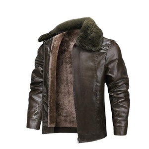 Chaqueta de Cuero de Primera Calidad para Hombre, Tallas Personalizadas, Cuello Alto, Estilo Urbano, Transpirable, para Invierno, Colores Personalizados Disponibles - Product Image 1
