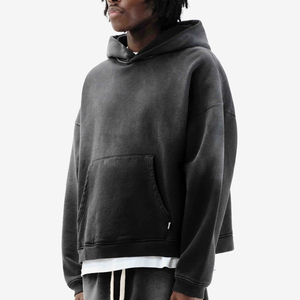 Dernier design, haute qualité, prix attractif, sweat à capuche pour homme effet délavé soleil, logo personnalisé, sweat à capuche tendance effet délavé soleil pour garçons - Product Image 2