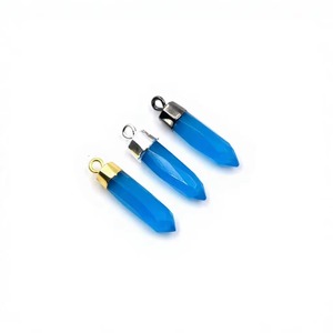 จี้คริสตัลแคลเซโดนีสีน้ำเงินธรรมชาติขายส่ง ของตกแต่งบ้าน ของขวัญ งานฝีมือ - Product Image 1