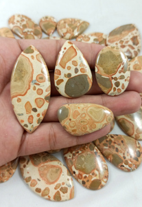 Cabochon de jaspe léopardite naturel semi-précieux de qualité supérieure, pierre précieuse en vrac pour la fabrication de bijoux, provenant d'un fournisseur en gros - Product Image 3