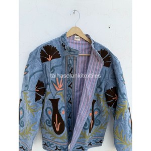 <b>Women</b> Suzani <b>Velvet</b> <b>Jacket</b> Handmade Floral Embroidery <b>Jacket</b> Boho Hippie <b>Jacket</b> Inside Cotton Iining <b>Jacket</b> Winter <b>Jacket</b> - Product Image 4