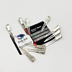 Outils de cils chanceux personnalisés 10 pièces couleur argent de qualité chirurgicale en acier inoxydable professionnel fortement outil d'extension de cheveux - Product Image 2