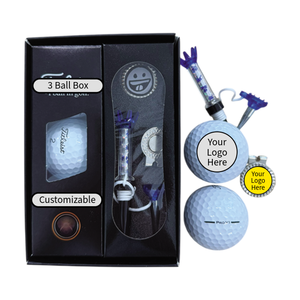 Luxury Golf Balls And Magnet Tee Ballmarker Clip Gift Set Eco Friendly Bamboo Tees OEM ODM Fast Delivery Custom Logo - Product Image 1