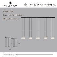 Lustre moderne minimaliste à plusieurs têtes à LED Lumière d'ambiance de luxe pour table à manger restaurant