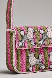 Bolso Bandolera de Mujer con Cuentas de Vidrio Bordadas a Mano, Forma de Sillín, Gran Capacidad, Cierre de Cremallera Suave, Impermeable - Product Image 3