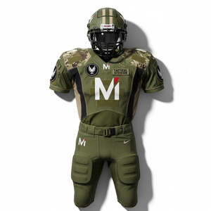 ชุดยูนิฟอร์มอเมริกันฟุตบอลแบบมืออาชีพ สั่งทำพิเศษด้วยเทคนิค Sublimation เสื้อทีมคุณภาพสูง ระบายเหงื่อได้ดี สำหรับผู้ชาย - Product Image 1