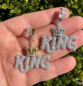 925 Sterling Silver White Moissanite King Iced Out Moissanite pendentif Commande personnalisée - Product Image 2
