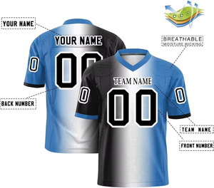 Custom Men's American Football Jersey Team Name Sublimated V-Neck Breathable <b>Mesh</b> <b>Short</b> Sleeve Adult Sport Apparel - Product Image 2
