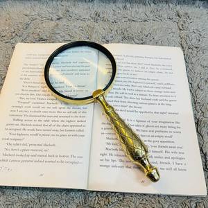 Lupa de Latón Elegante, Lente de Mano para Leer Libros, Mapas, Periódicos, Joyas, Monedas, Sellos, Antigüedades, Manualidades, Oficina, Escritorio - Product Image 3