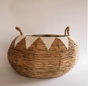 Luxury Dark Brown Round Rattan Storage <b>Basket</b> Woven Lid Curved Handle Eco-Friendly Hanging Design for Hotels Wholesale Available - Product Image 6