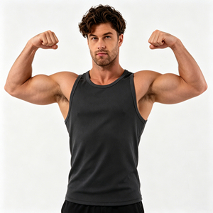 High Quality Mens <b>White</b> Ribbed Cotton <b>Tank</b> <b>Top</b> Blanks | Custom Logo Printing & Embroidery Wholesale - Product Image 5