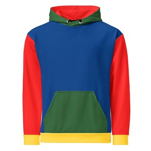 Rainbow Color Block Hoodie, <b>Vintage</b> Hoodie, Colorful <b>Sweater</b>, Gift For Him - Product Image 1