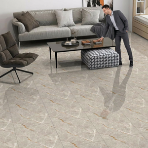 Aramani Seal Marble Look Glazed Porcelain Floor Tiles 60x60cm Glossy Ceramic Anti-Acid Finish 4-Year Warranty 10mm Thick - Product Image 2