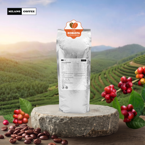 เมล็ดกาแฟโรบัสต้าพรีเมียมมิลาน 1 กก. คั่วเวียดนาม 100% ธรรมชาติ ขายส่ง OEM - Product Image 3