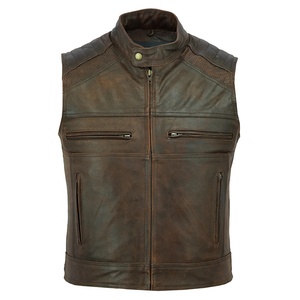 ODM Service <b>Men's</b> Winter <b>Leather</b> <b>Vest</b>-Soft & Flexible Breathable Eco-Friendly Quick Dry Casual Outerwear - Product Image 1