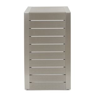 CAPE CORAL Outdoor Aluminum <b>C</b> Shaped <b>Table</b> - Product Image 2