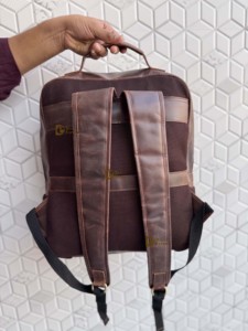 Western Pattern Genuine Hand <b>Tooled</b> Carving Leather Stylish <b>Backpack</b> School Bags Unisex Beautiful Designer Bag Multi Use Bag - Product Image 3