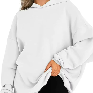Sweat-shirt à capuche pour femmes de haute qualité, confortable, grande taille, sans cordon de serrage, sans poche - Product Image 1